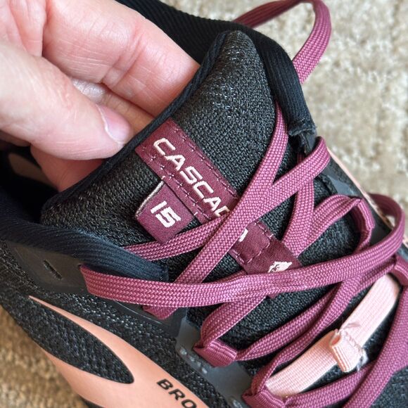 Brooks Cascadia 15 Trail Running Shoes - Women's 12 B - Black Pink 1203311B087 - Picture 5 of 8